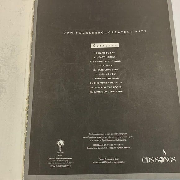 Vintage Dan Fogelberg Greatest Hits Adaptations for Piano and Guitar 52 pages - Picture 4 of 8